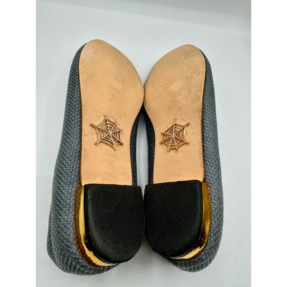 Charlotte Olympia Iconic Raffia Grey Kitty Flats Size 38 Rare ASO Taylor Swift - Picture 4 of 8